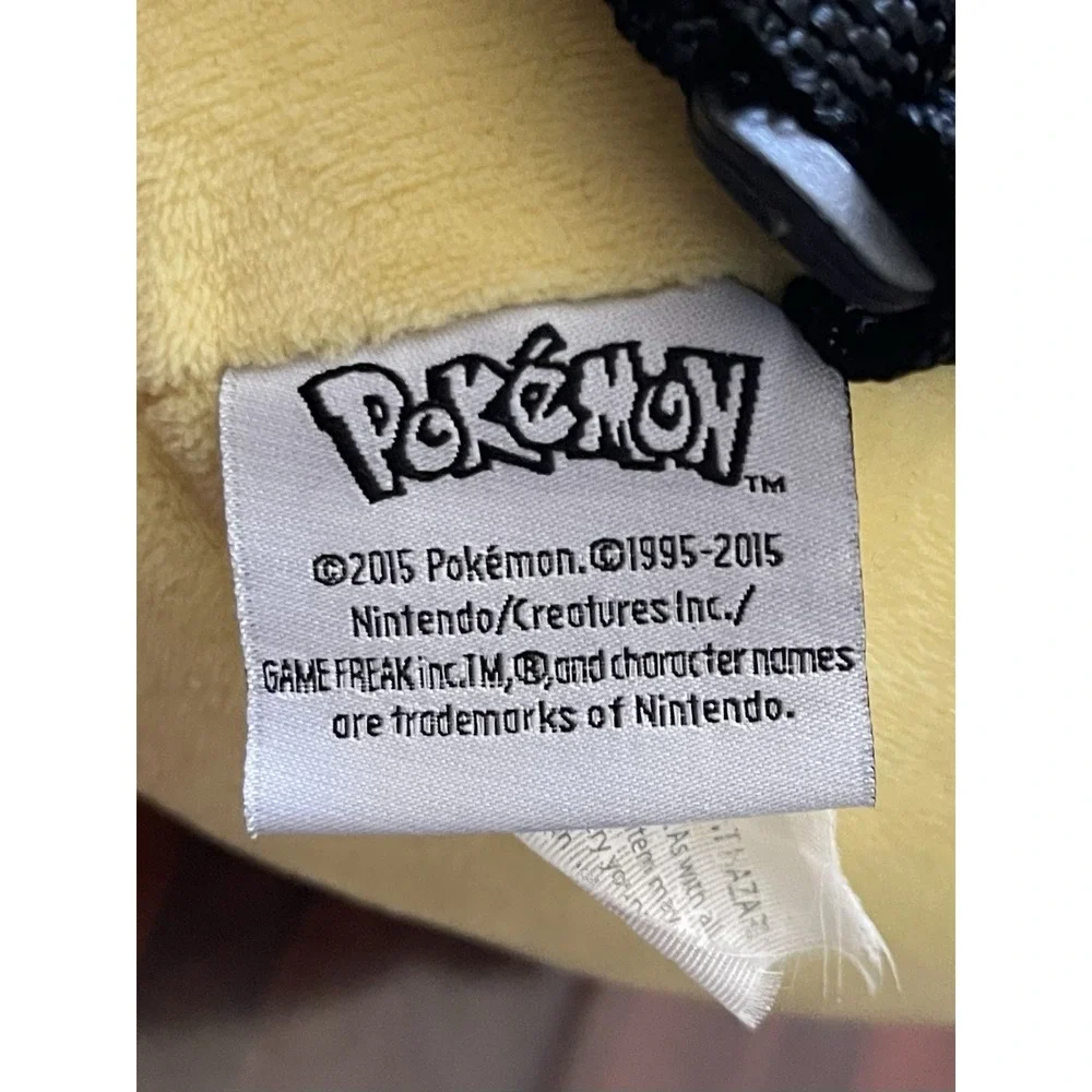 Pikachu Plush Backpack Pokémon Yellow Soft Kids Stuffed Bag 2015 Cute Preowned